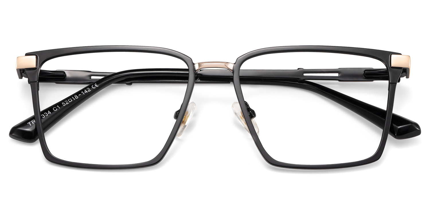 Finn Eyeglasses in Rectangle Black Frame | ZEELOOL UK1