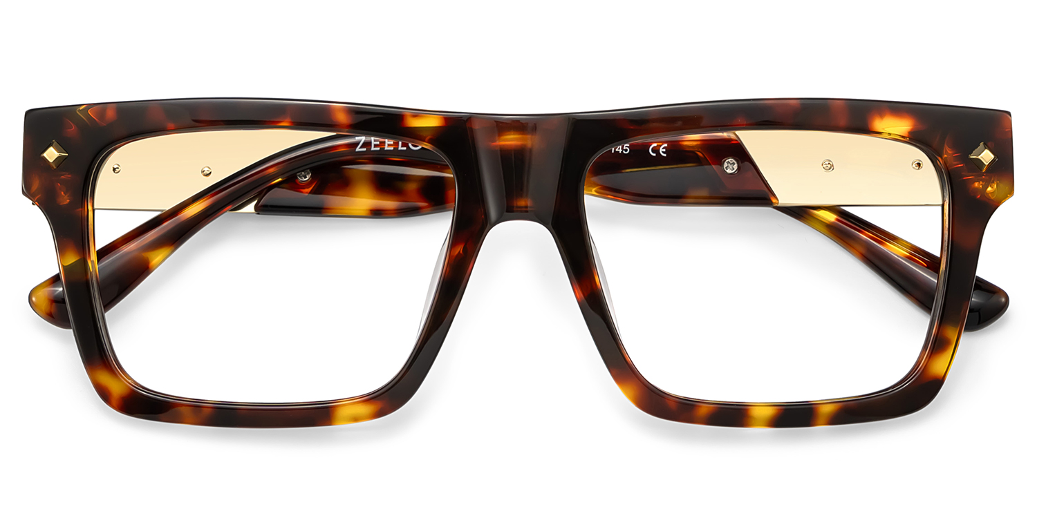 Trent Rectangle Tortoise Glasses2