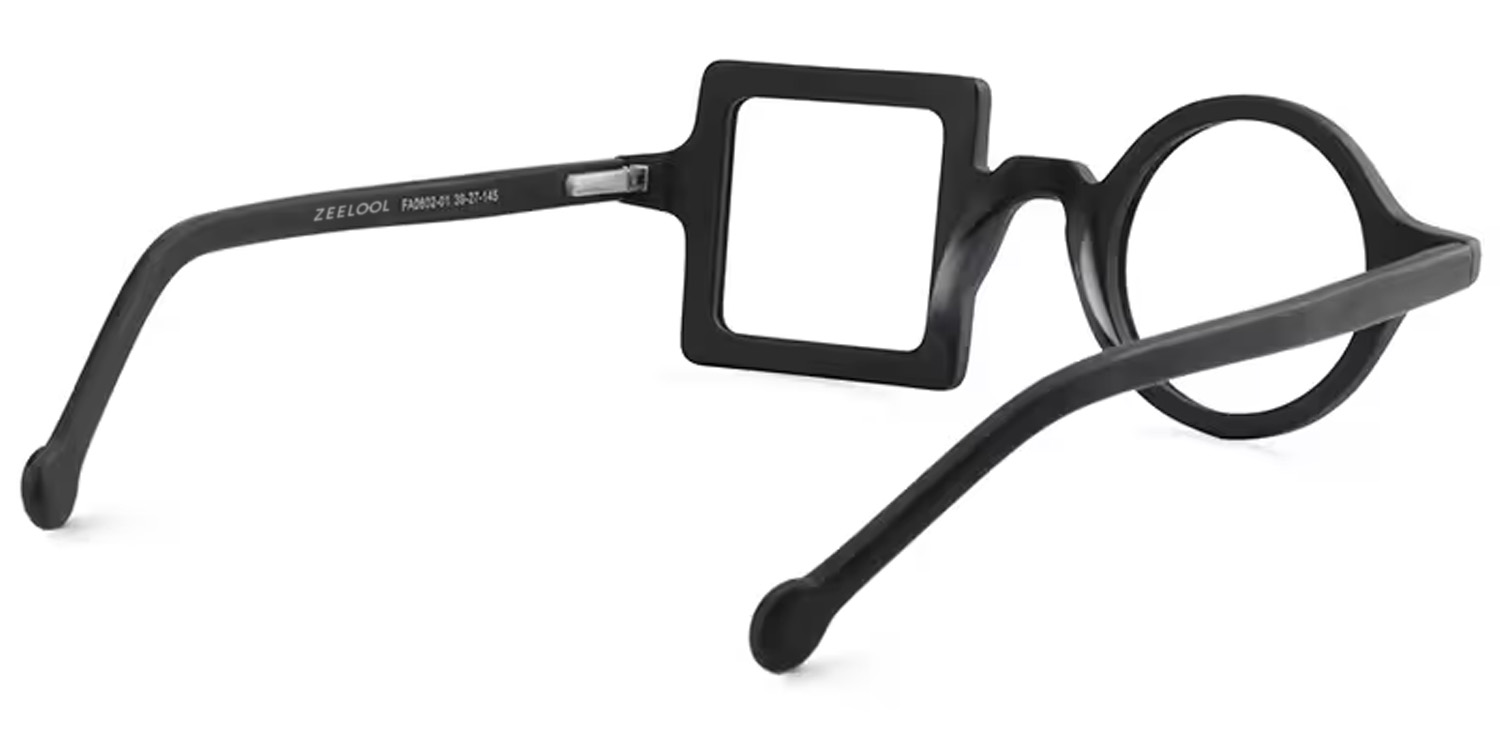 Paola Asymmetric Black Glasses5