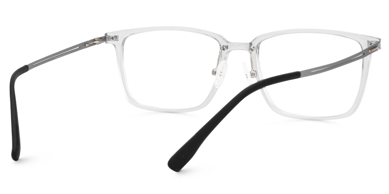 Gray Ivonne Rectangle Frame Eyeglasses | ZEELOOL UK3