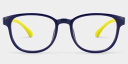 Dale  Round Blue Yellow Glasses0