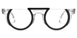 Mastin Round Black Glasses0