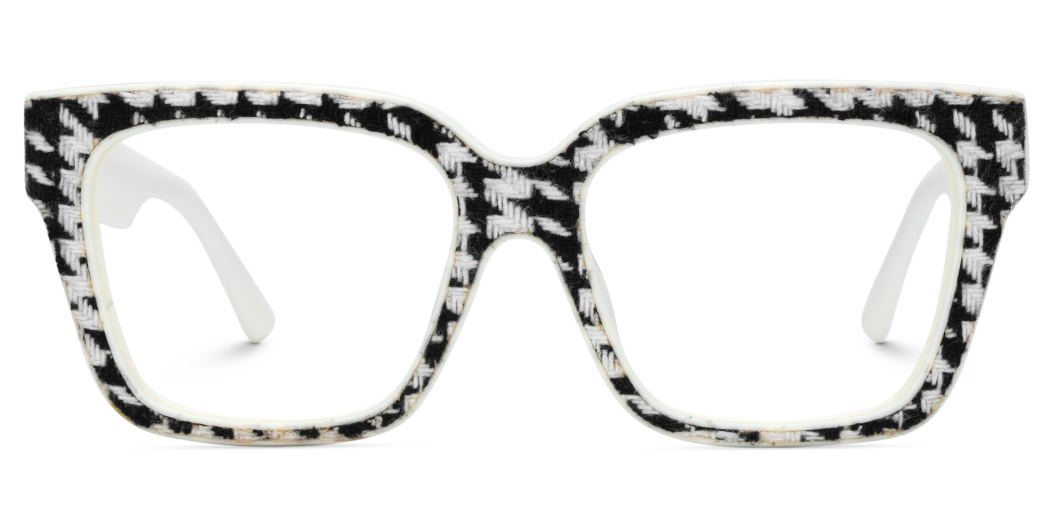 Eyeglasses For Rectangle Jaw With Houndstooth Pattern0
