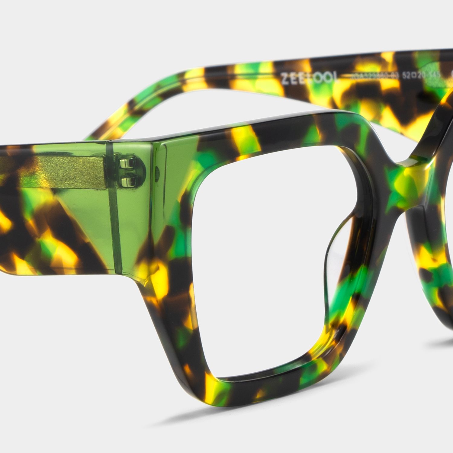 Viva Green Tortoise Frame Glasses with Square Frame Online | ZEELOOL UK5