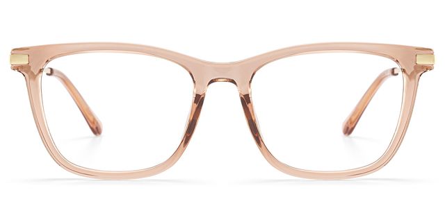 Selena Rectangle Beige Glasses
