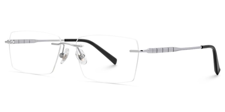 Dinny Rectangle Silver Glasses