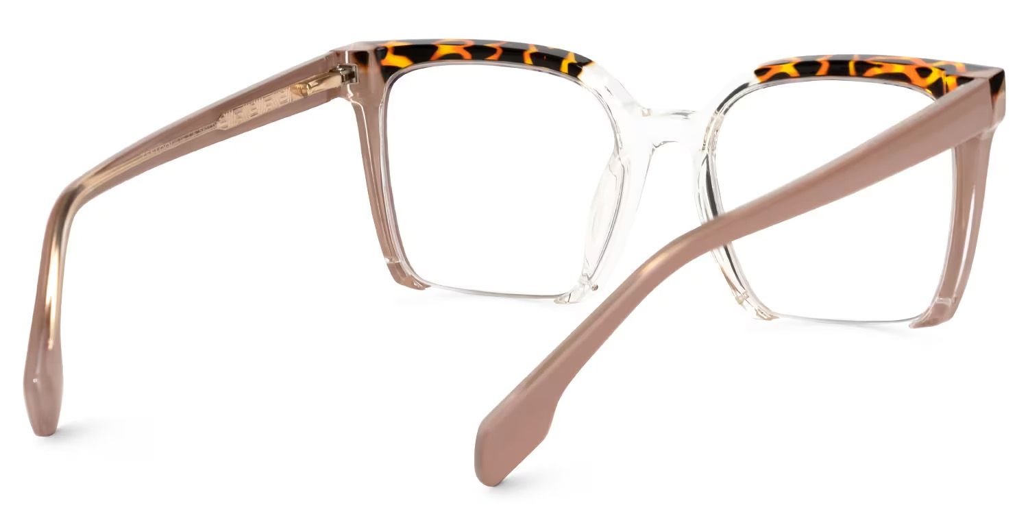 Misty Square Brown Glasses | ZEELOOL UK3