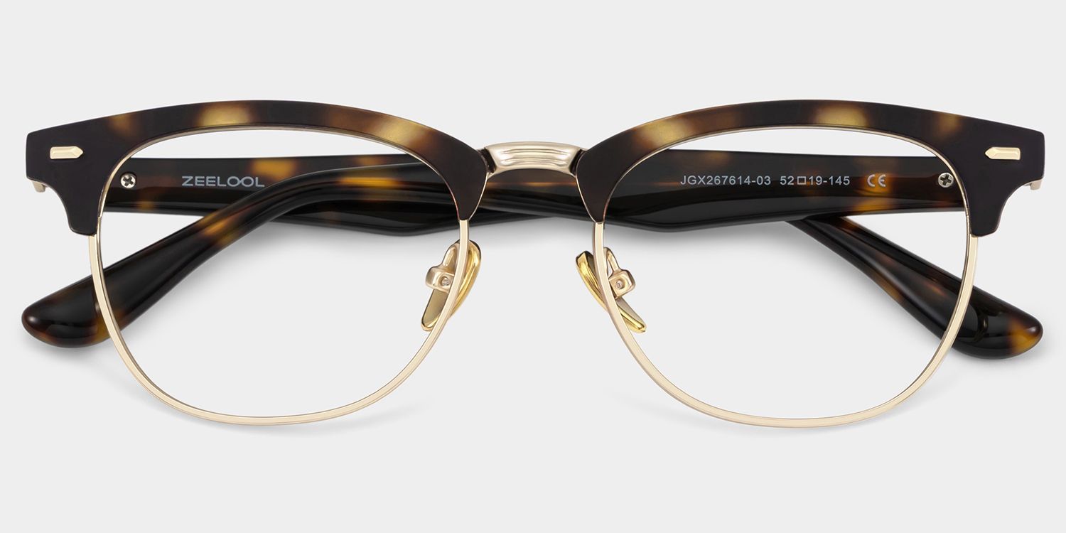 Penelope Tortoise Browline Glasses for Men | ZEELOOL2