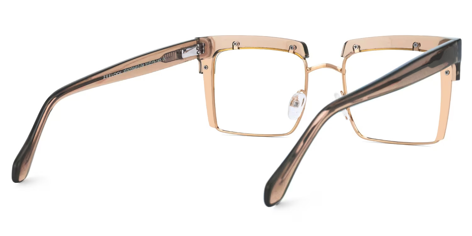Designer Kiana Champagne Frame Glasses | ZEELOOL UK4