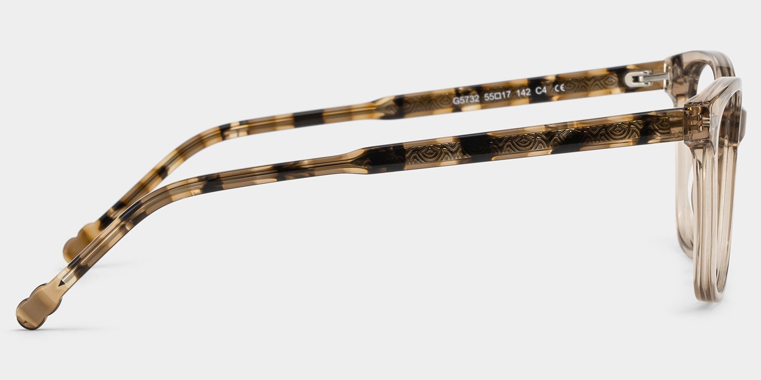 Marigold rectangle brown glasses Online | ZEELOOL3