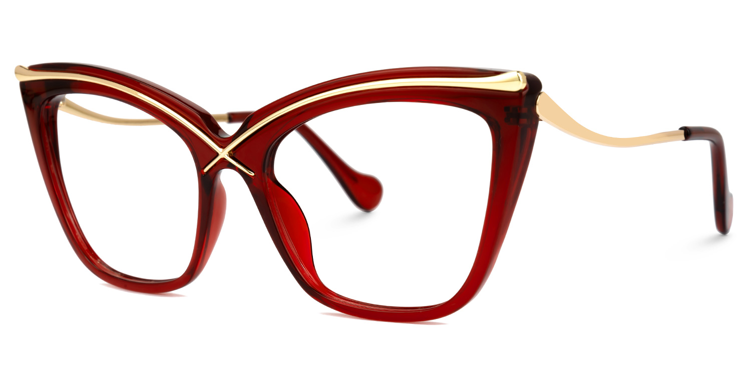 ZEELOOL Winston Butterfly Red Glasses