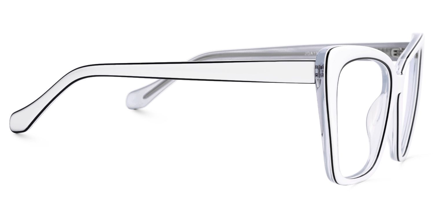 New White-Black Color for Shanell Acetate Eyeglasses  | Zeelool Optical2