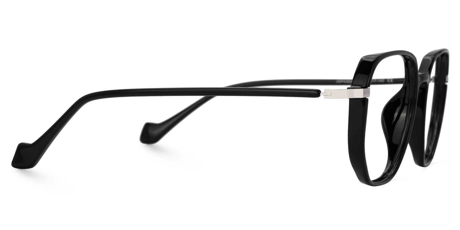 Maura Black Eyeglasses in Geometric Glasses Frame2