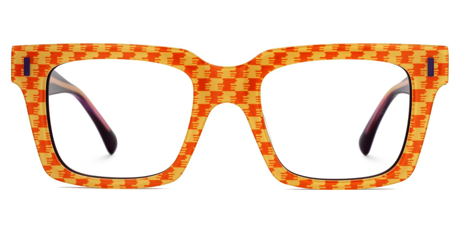 Kirkland Orange Rectangle Designer Eyeglasses0