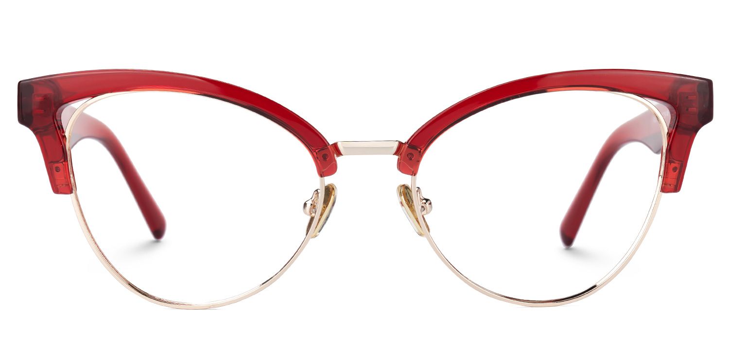 Charlene Browline Red Eyeglasses and Glasses Frames0