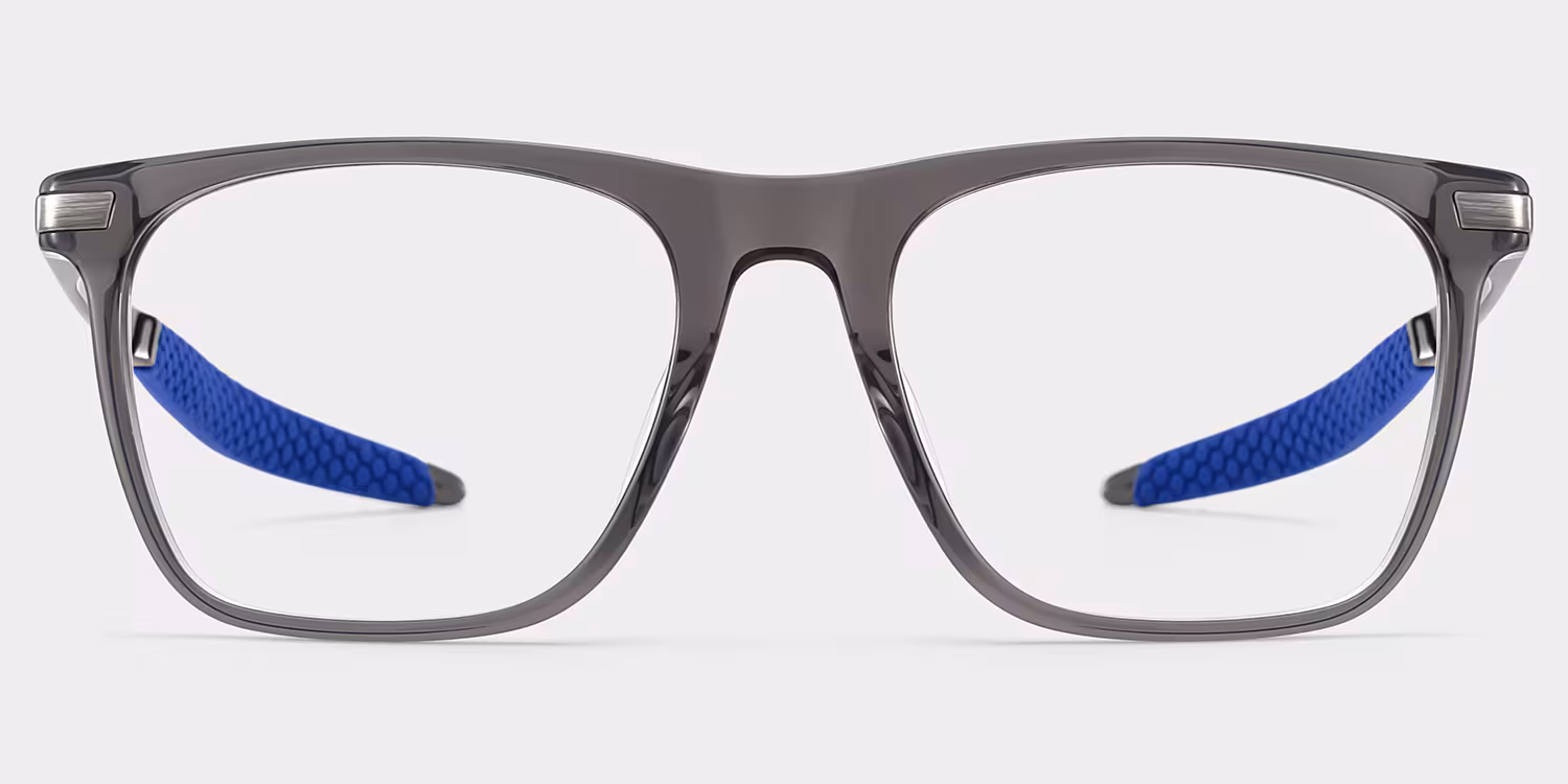 Stable Gray Frame Glasses with Rectangle Frame Online | ZEELOOL UK2