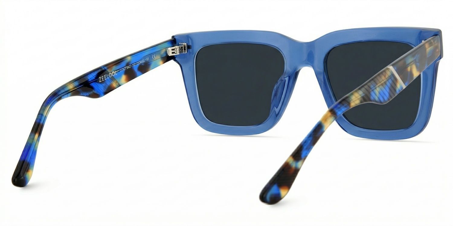 Redina Blue Square Polarized Sunglasses for Driving | ZEELOOL UK4