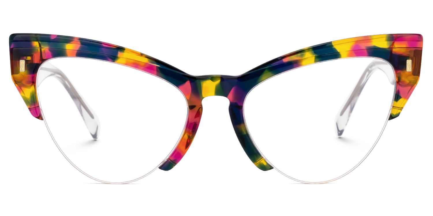 Castealia Multicolor Eyeglasses with Cateye Shape | ZEELOOL UK0