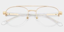 Emily Aviator Light Gold Glasses2