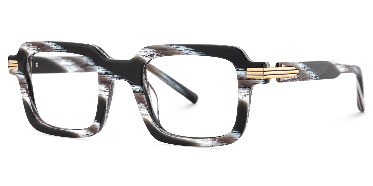 Square Frame Prescription Glasses With Two-Tone Color3
