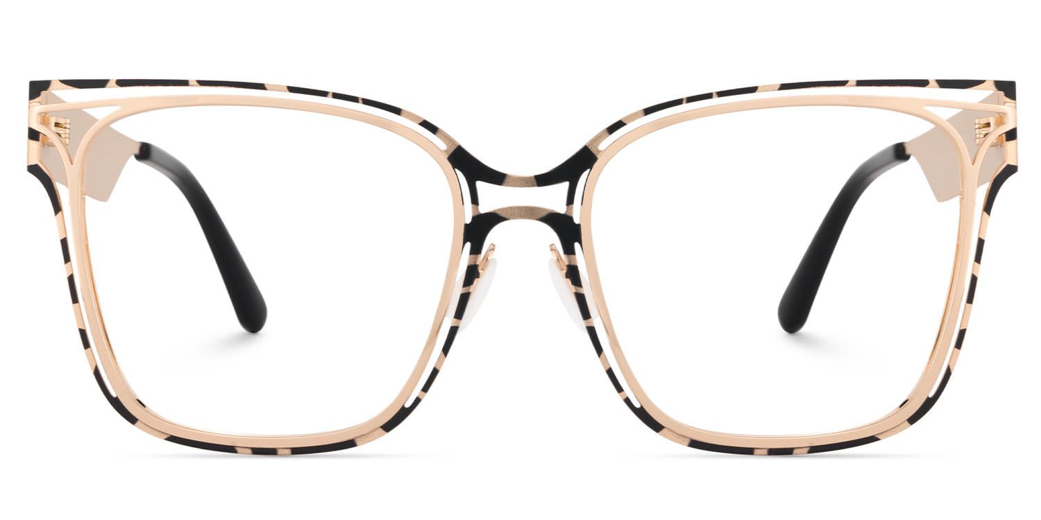 Women's Metal Glasses with Dual-level Frame Online1
