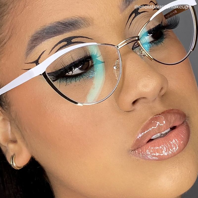 Sydney Cat Eye Gold Eyeglasses and Metal Frames6
