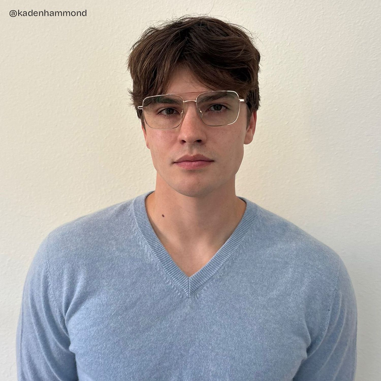 Iris Light Gold Frame Glasses with Aviator Frame Online | ZEELOOL UK9