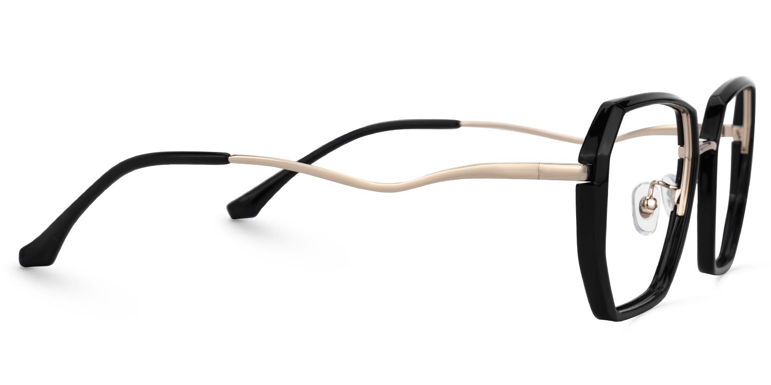 Javonia Black Geometric Frame Glasses Online | ZEELOOL UK2