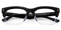 Gaydeh Rectangle Black Clear Glasses2