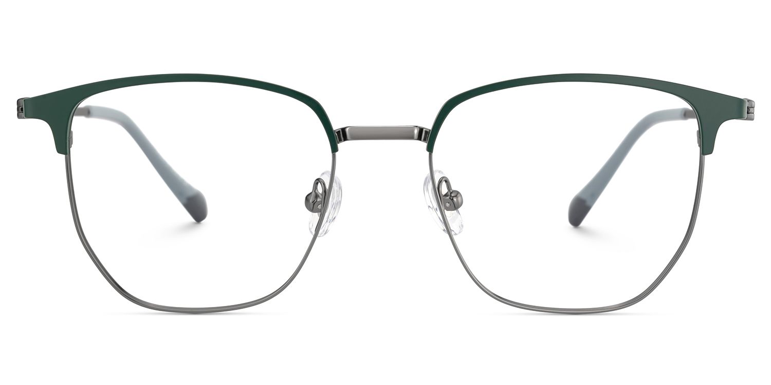 Green Browline Glasses With High-quality Material1