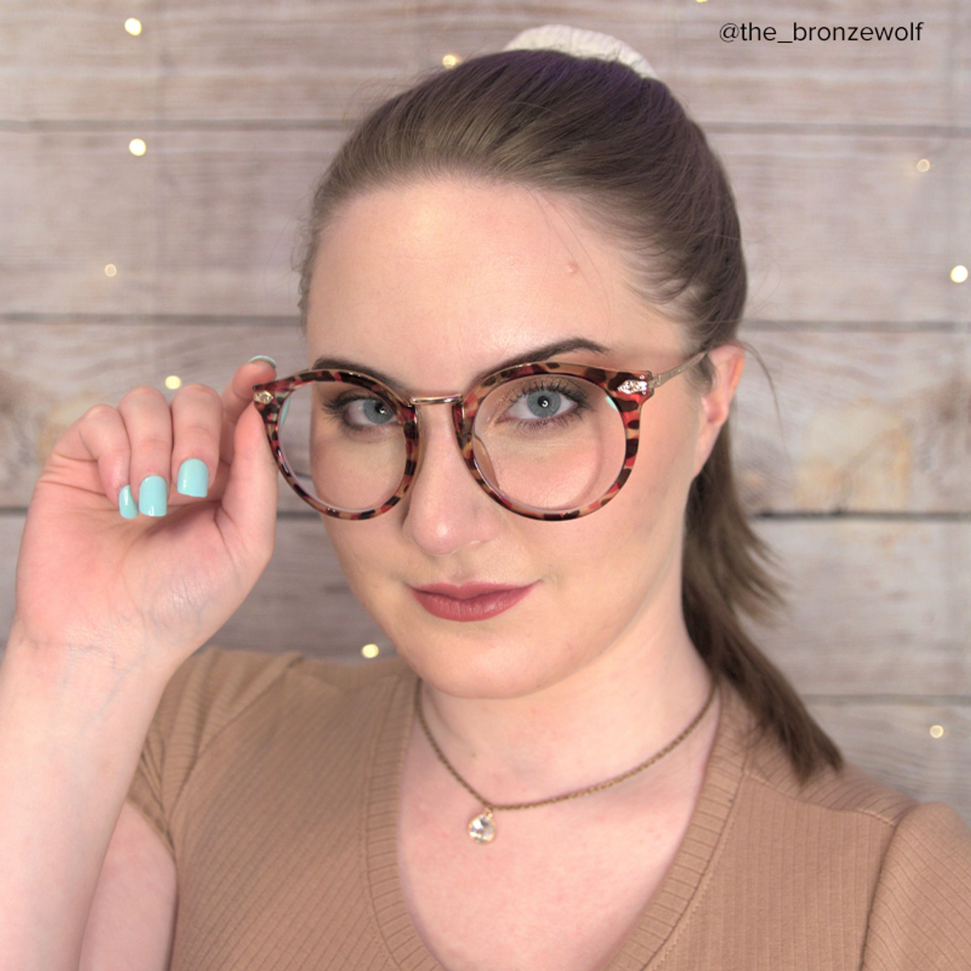 Quentina Round Red-Floral Frame Glasses | ZEELOOL UK4