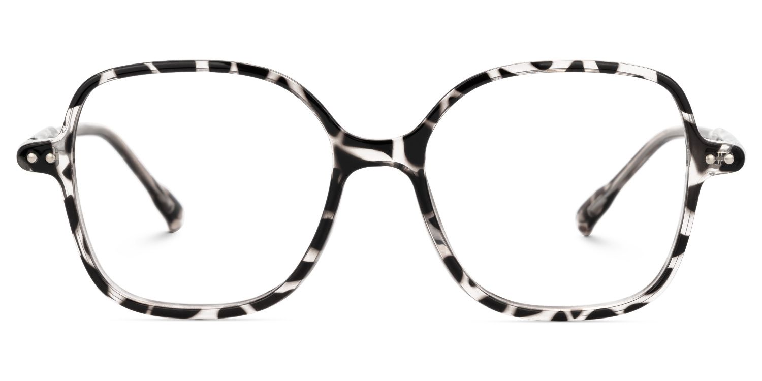 Dark-Tortoise Lenzie Square Frame Eyeglasses | ZEELOOL UK0
