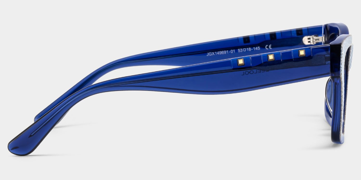 Cecilia Blue Frame Glasses with Rectangle Frame Online | ZEELOOL4