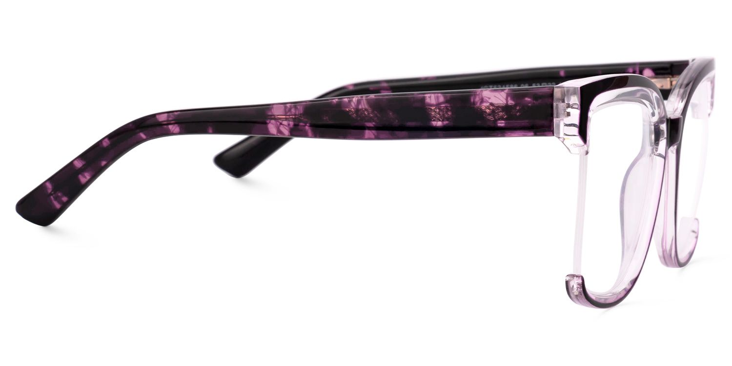 Square Cadogan Purple Color Frame Glasses | ZEELOOL UK2