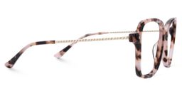 Monica Square Pink Tortoise Glasses2