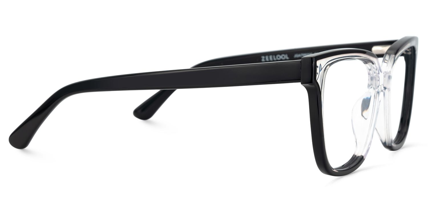 Benguie Black Clear Square Shape Eyeglasses | ZEELOOL UK4