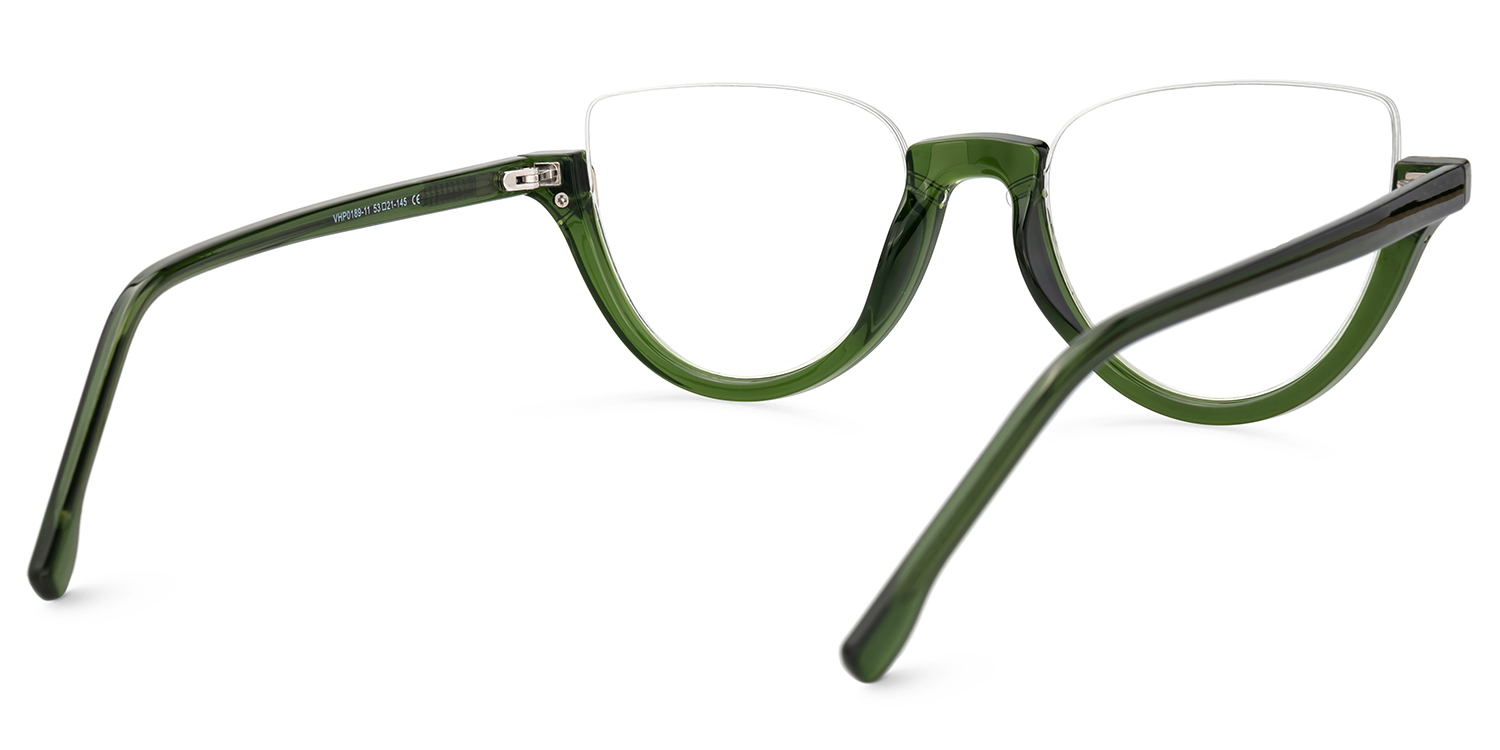 Felicia Cat Eye Green Glasses3