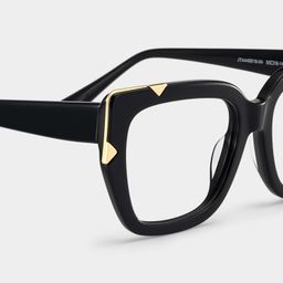 Grace Black Gold Cat eye Glasses5