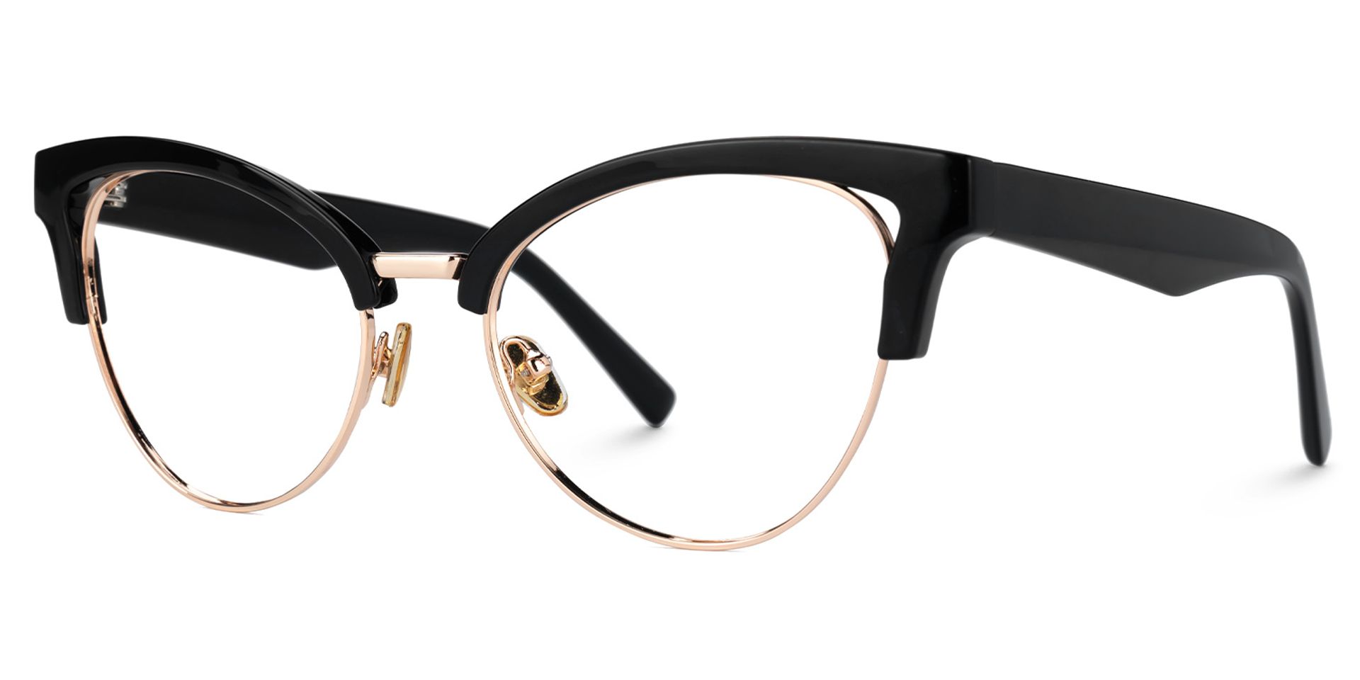 Charlene Browline Cateye Black EyeGlasses | ZEELOOL UK1