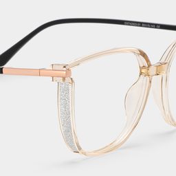 Annalisa Beige Square Glasses4