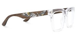 Nickacey Rectangle Clear Glasses4
