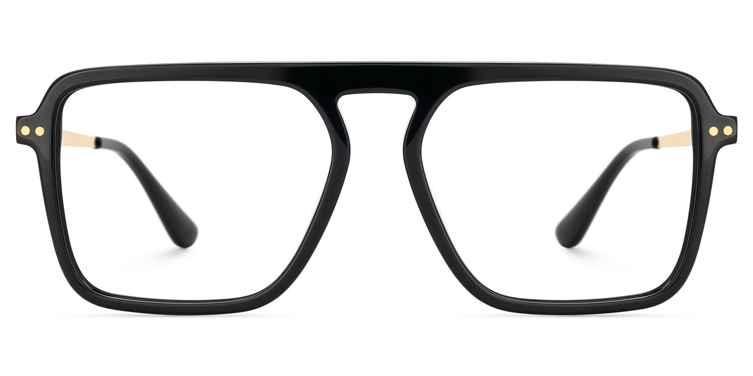 Briannie Black Aviator Prescription Glasses Online | ZEELOOL UK0