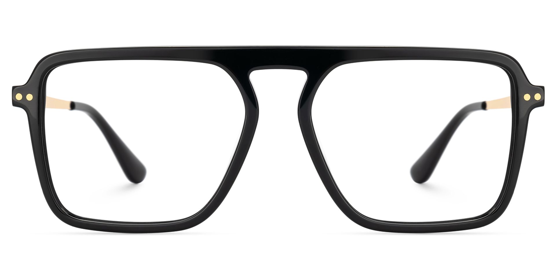 Briannie Black Aviator Prescription Glasses Online | ZEELOOL UK0