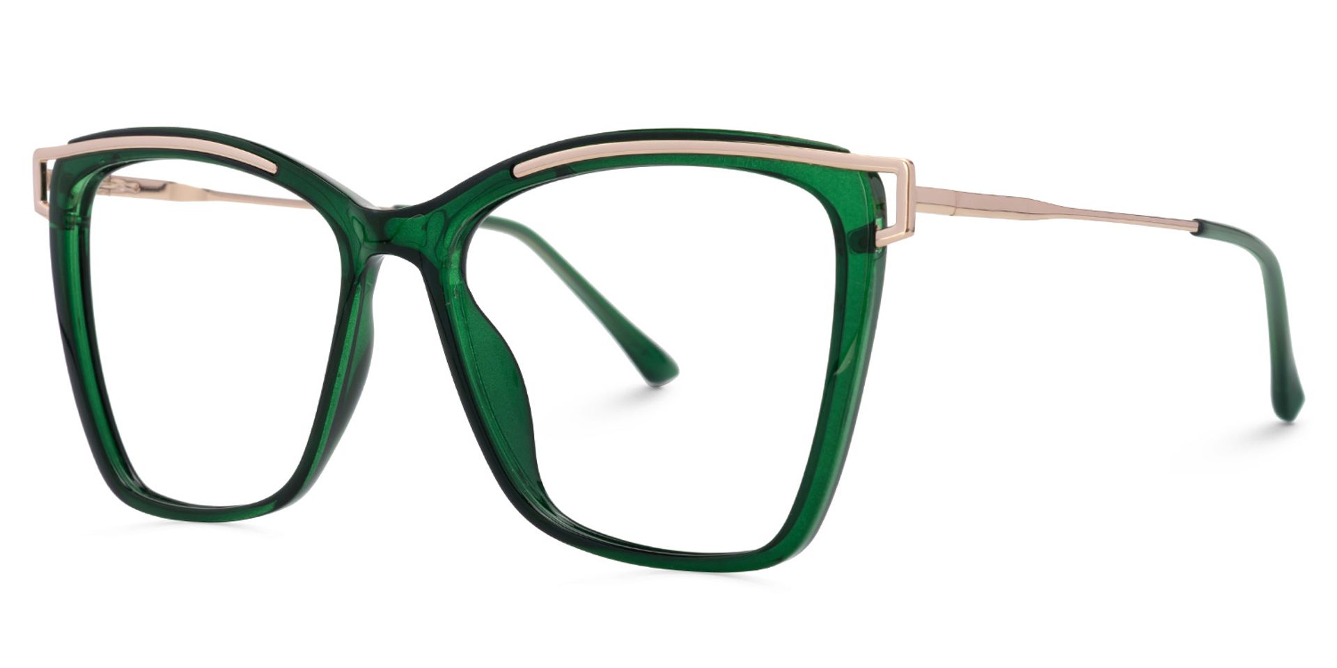 Krystle Square Green Thin Frames Glasses | ZEELOOL UK1