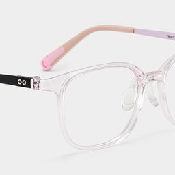 Lane Rectangle Pink Clear Glasses4