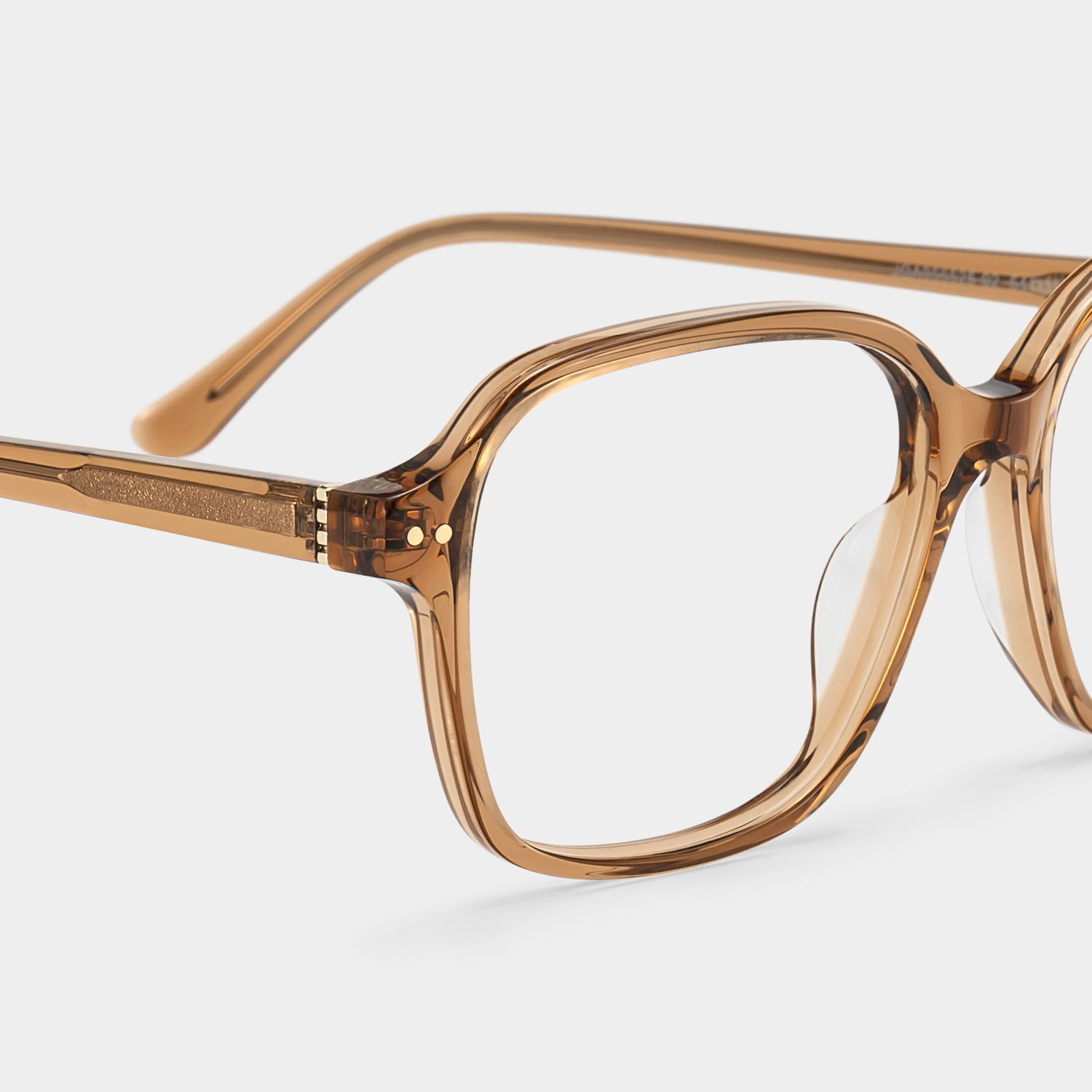 Clementine Clear Brown Square Glasses for Teenager | ZEELOOL5