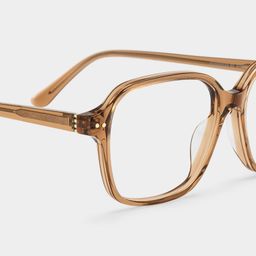 Clementine Clear Brown Square Glasses5