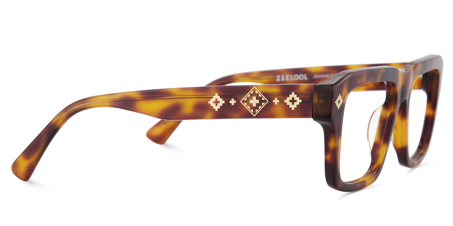Ramdass Tortoise Rectangle Prescription Glasses | ZEELOOL UK4