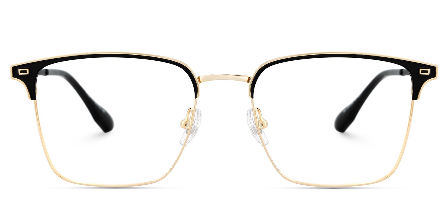 Dawson Black Rectangle Prescription Glasses | ZEELOOL UK1