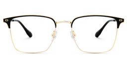 Dawson Browline Black Gold Glasses1